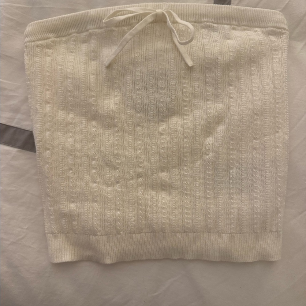 Reformation Off-White Ribbed Knit Top - Picture 2 of 3